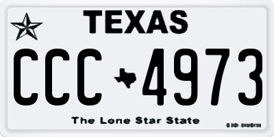TX license plate CCC4973