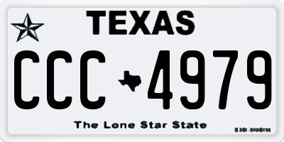 TX license plate CCC4979