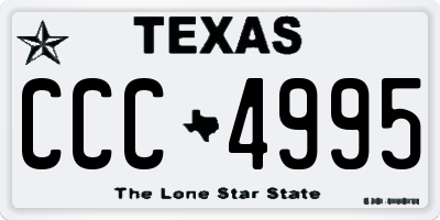 TX license plate CCC4995