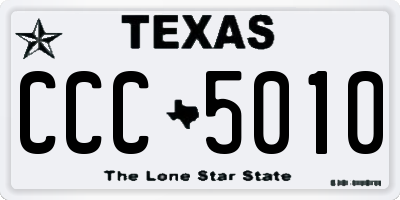 TX license plate CCC5010