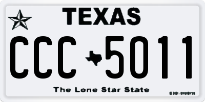 TX license plate CCC5011