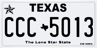 TX license plate CCC5013
