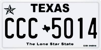 TX license plate CCC5014