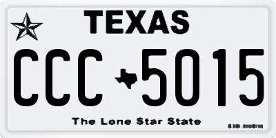 TX license plate CCC5015