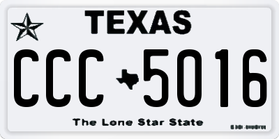 TX license plate CCC5016