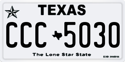 TX license plate CCC5030