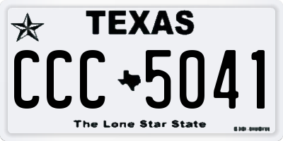 TX license plate CCC5041