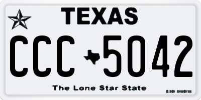 TX license plate CCC5042