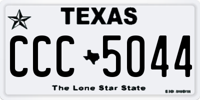 TX license plate CCC5044