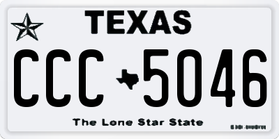 TX license plate CCC5046