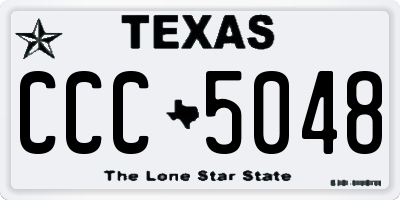 TX license plate CCC5048