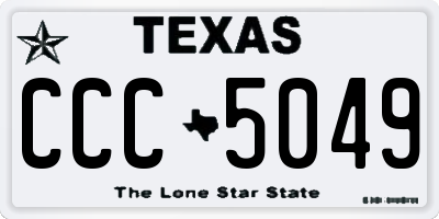 TX license plate CCC5049