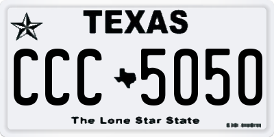 TX license plate CCC5050