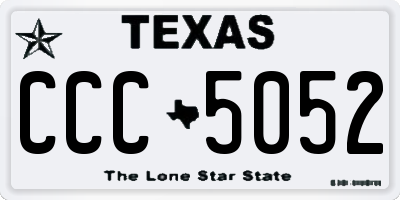 TX license plate CCC5052