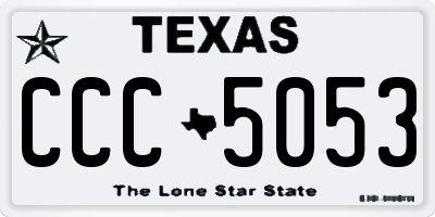 TX license plate CCC5053