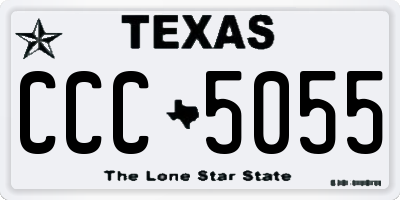 TX license plate CCC5055