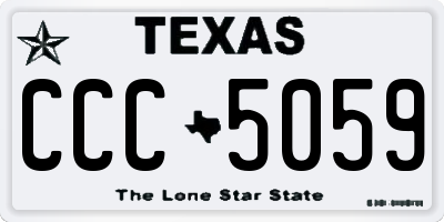 TX license plate CCC5059