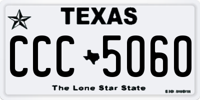 TX license plate CCC5060