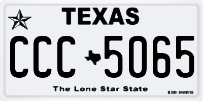 TX license plate CCC5065