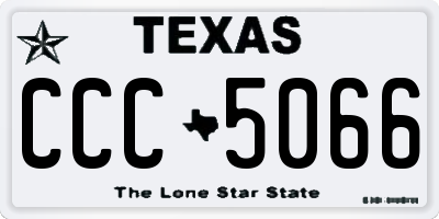 TX license plate CCC5066