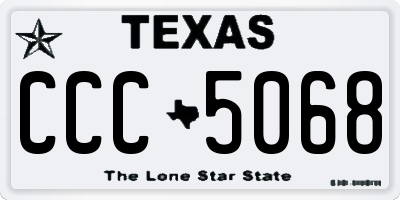 TX license plate CCC5068