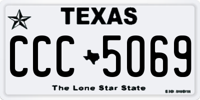 TX license plate CCC5069
