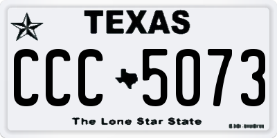 TX license plate CCC5073