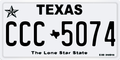 TX license plate CCC5074