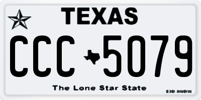 TX license plate CCC5079