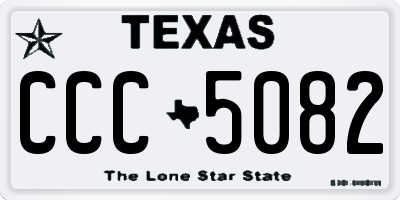 TX license plate CCC5082