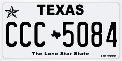 TX license plate CCC5084