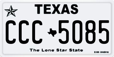 TX license plate CCC5085