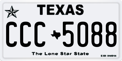TX license plate CCC5088