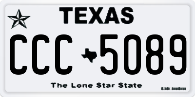 TX license plate CCC5089