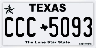 TX license plate CCC5093
