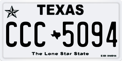 TX license plate CCC5094