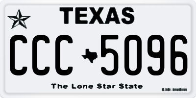 TX license plate CCC5096