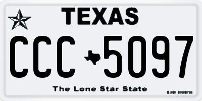 TX license plate CCC5097