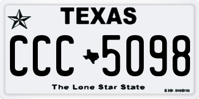 TX license plate CCC5098