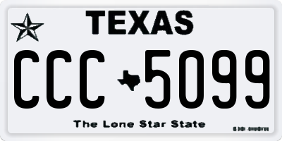 TX license plate CCC5099