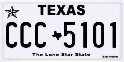 TX license plate CCC5101
