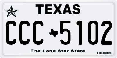 TX license plate CCC5102