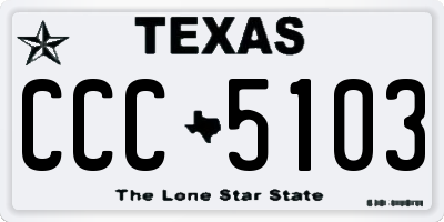 TX license plate CCC5103