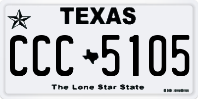 TX license plate CCC5105