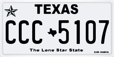 TX license plate CCC5107