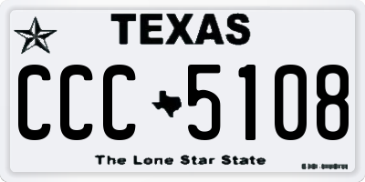 TX license plate CCC5108