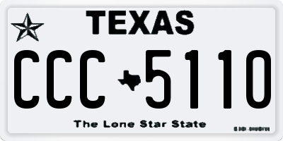 TX license plate CCC5110
