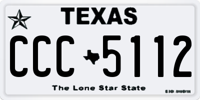 TX license plate CCC5112