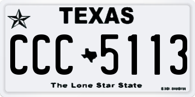 TX license plate CCC5113
