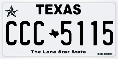 TX license plate CCC5115
